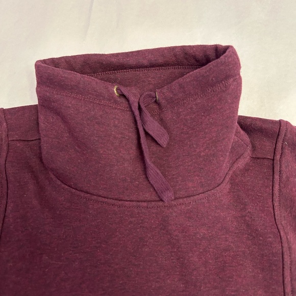 UGG Charlynne Poncho Drawstring Funnel Neck Pouch Pocket Burgundy Maroon sz XS/S - Picture 12 of 14